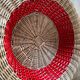 Rattan basket with red trim