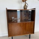 Buffet vaisselier vintage placage chêne