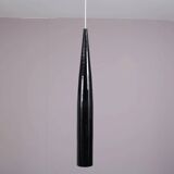 Suspension Alessandro Pianon en verre noir pour Vistosi, Italie 1960