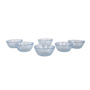 Set of glass bowls, Italian design, 1970s, made in Italy