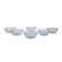 Set of glass bowls, Italian design, 1970s, made in Italy