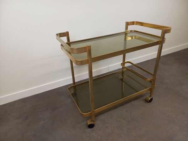 Desserte bar à roulettes années 80