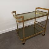 Desserte bar à roulettes années 80