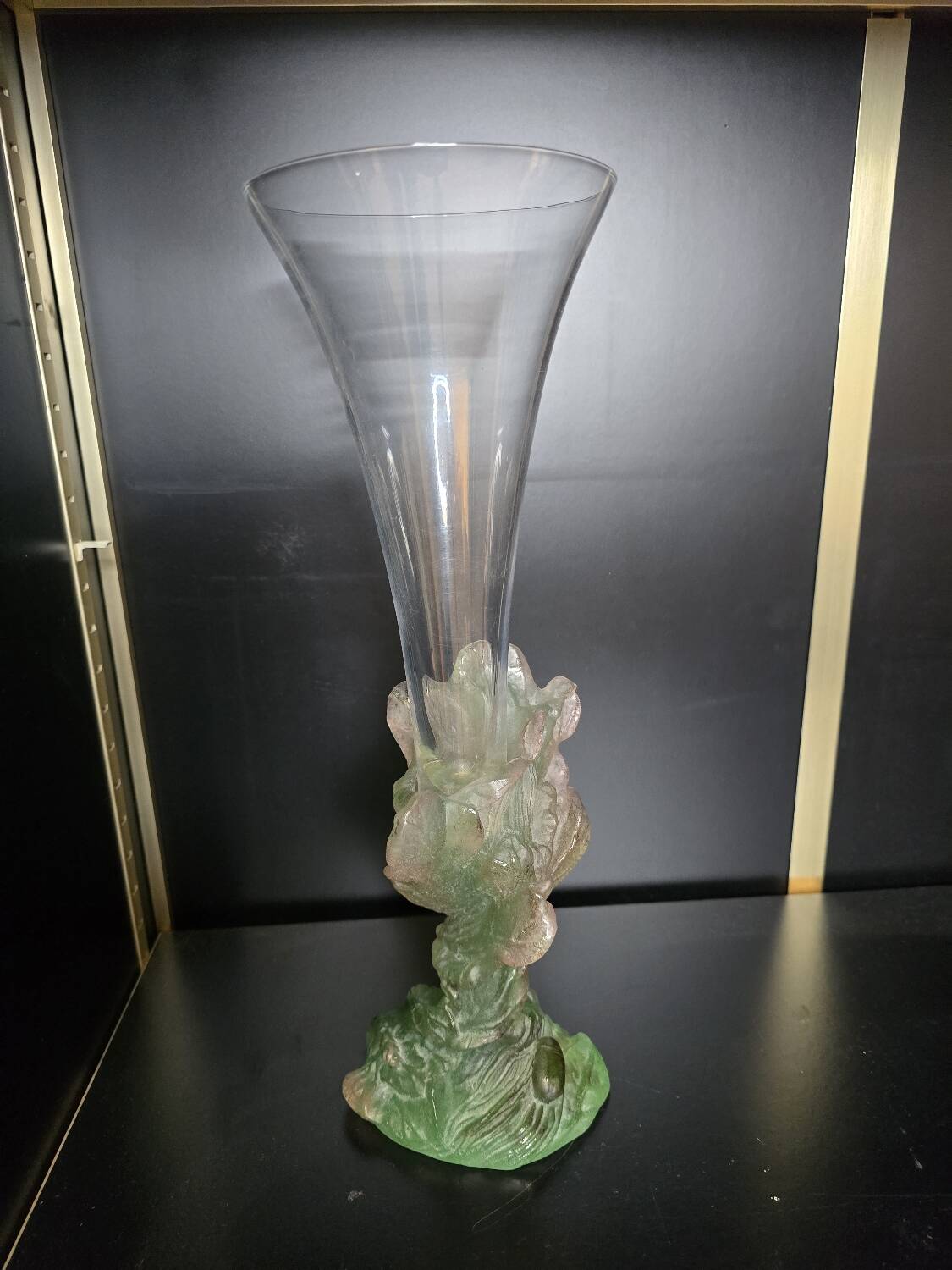 Soliflore "Nature" DAUM in glass paste and crystal, 1988