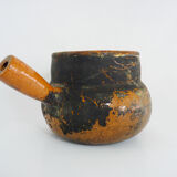 Old toupine, glazed terracotta pottery, haute Pyrenees