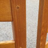 4 solid oak straw chairs