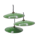 Trio of green suspensions in enamelled sheet metal