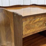 Louis XV style bedside table in rosewood and oak from the 1970s.