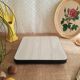 Flat bottom in white veined formica gray - vintage