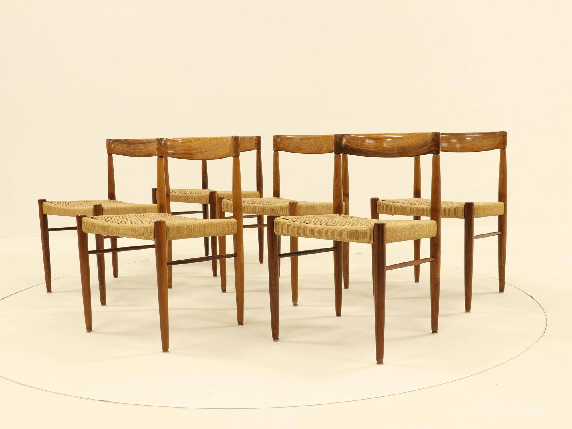 Set of 6 Rosewood Dining Chairs by H.W.Klein for Bramin, Denmark, 1960s