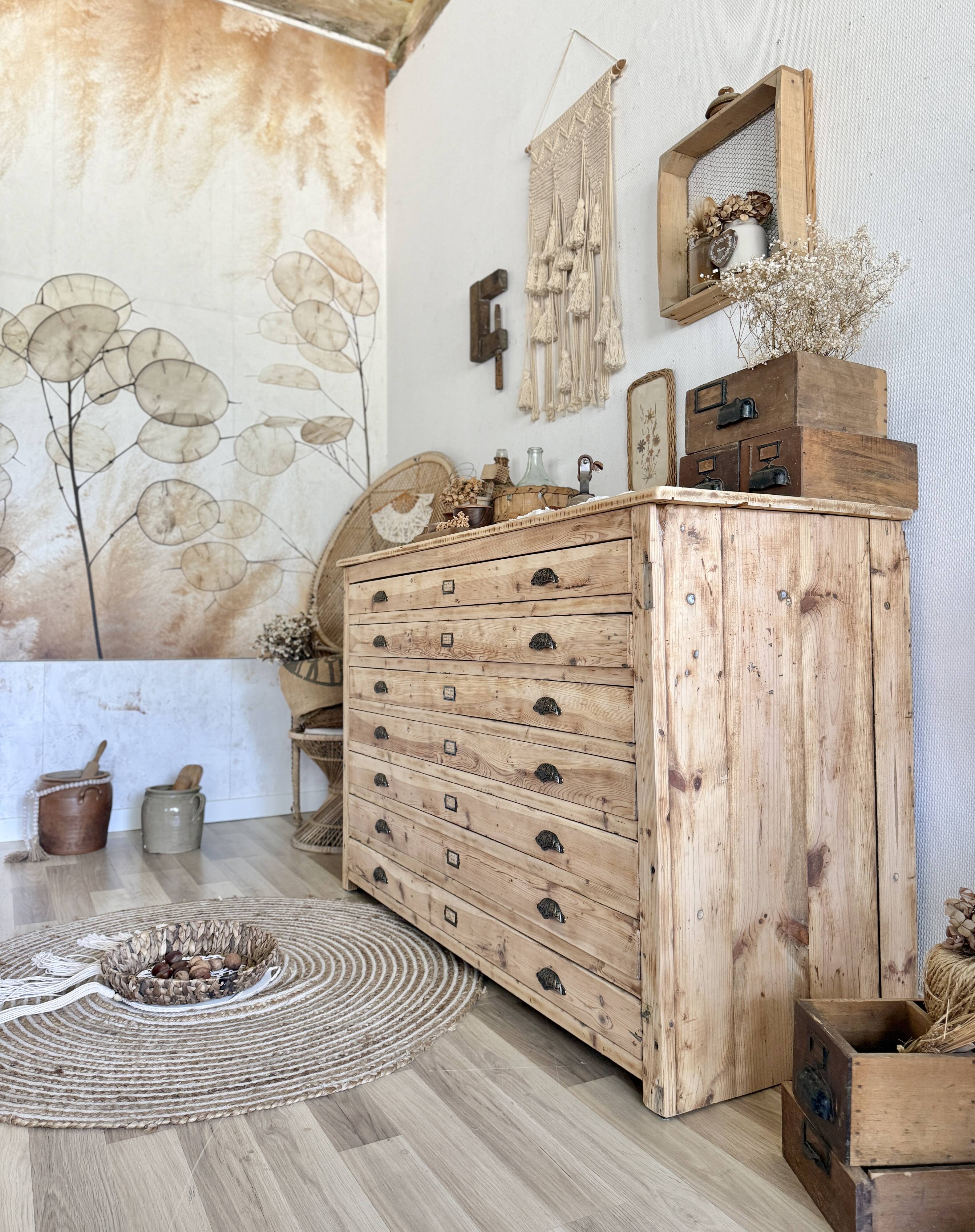 Meuble de métier à tiroirs