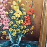 Oil on canvas bouquet of flowers