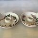 Pair of botanical flower candlesticks Villeroy and Boch
