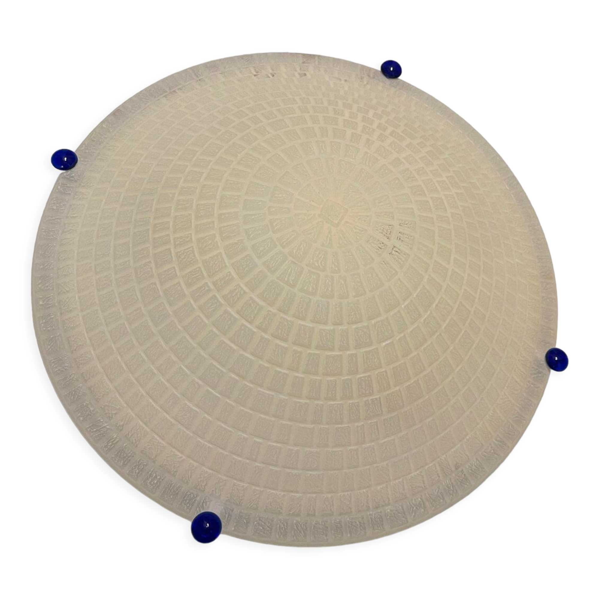 Large Murano Glass Flushmount Ceiling Light, 1980s