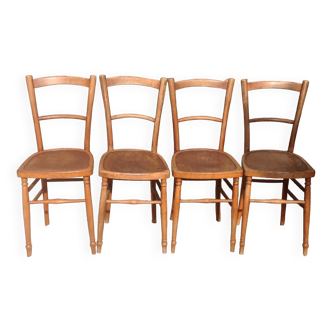 Lot de 4 chaises bistrot vintage