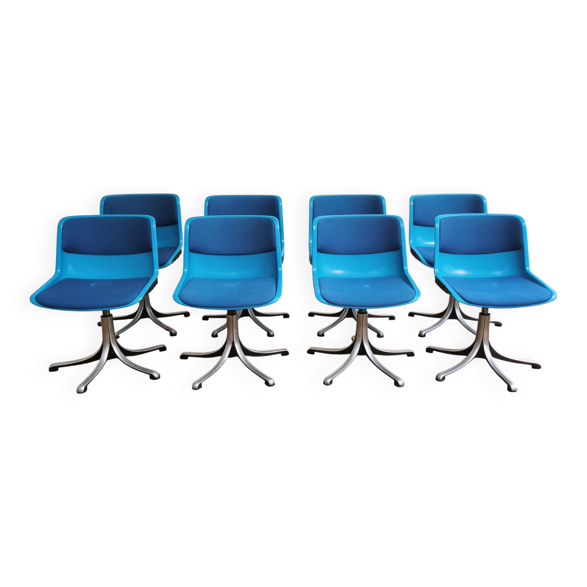 Suite de 8 chaises de bureau Modus, Tecno