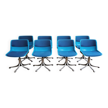 Suite de 8 chaises de bureau Modus, Tecno