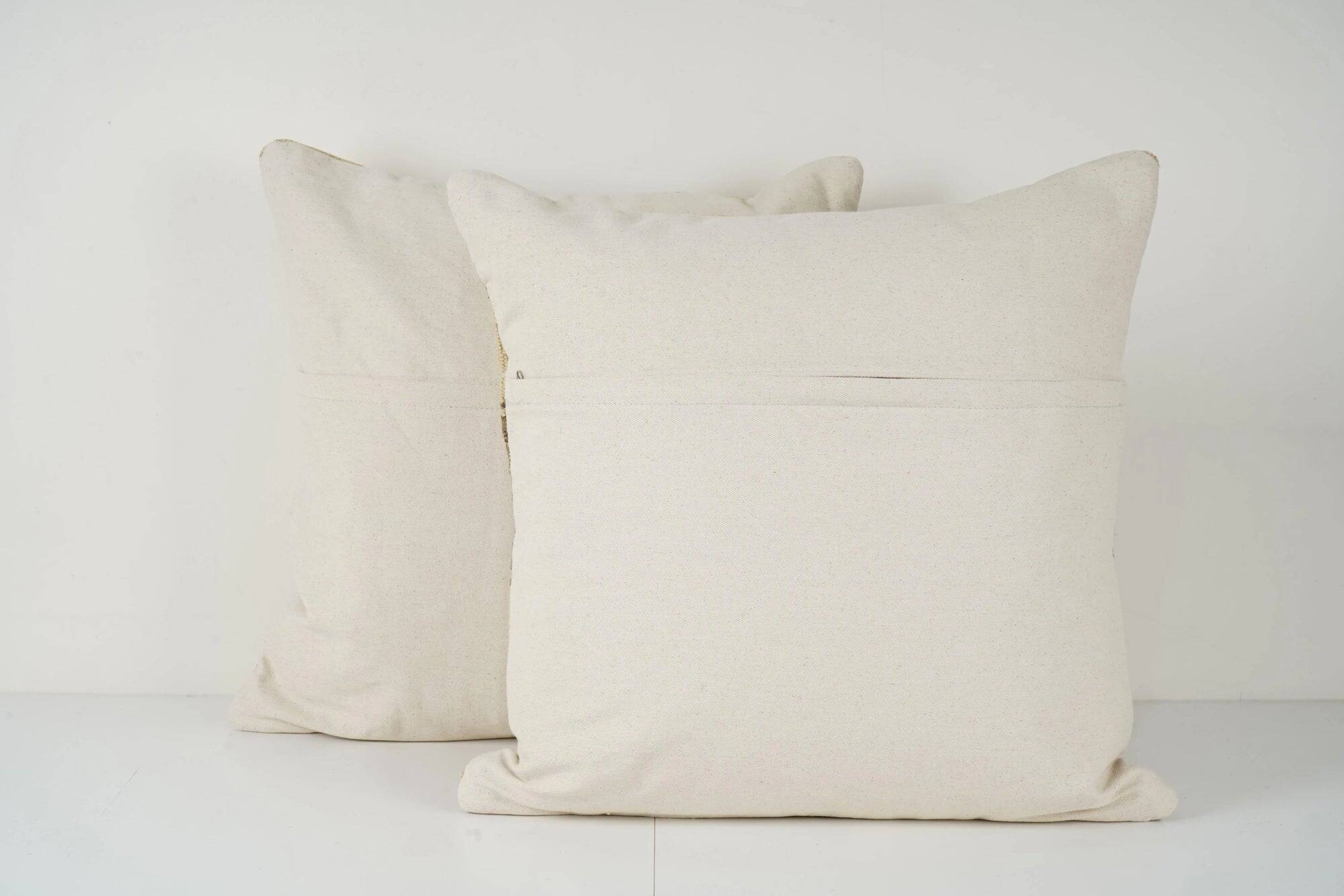 Set of 2 vintage kilim cushion covers 58x58 cm