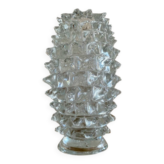 Large Rostrato vase in Murano glass by Ercole Barovier, Italy 1940.