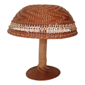 Lampe champignon bambou