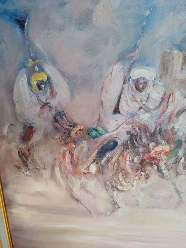 Roger Vivés tableau fantasia huile sur toile