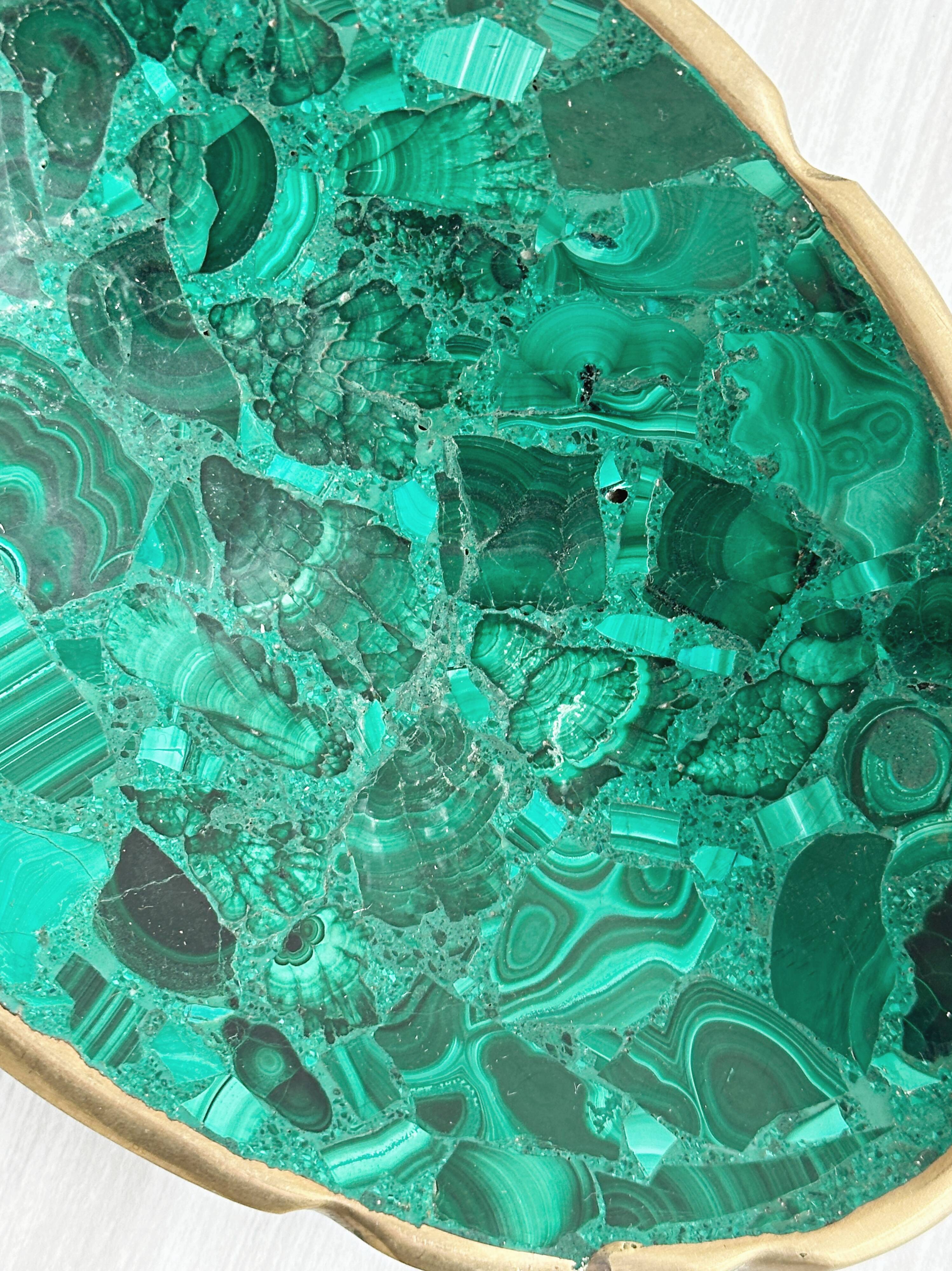 Malachite soap dish pocket tray