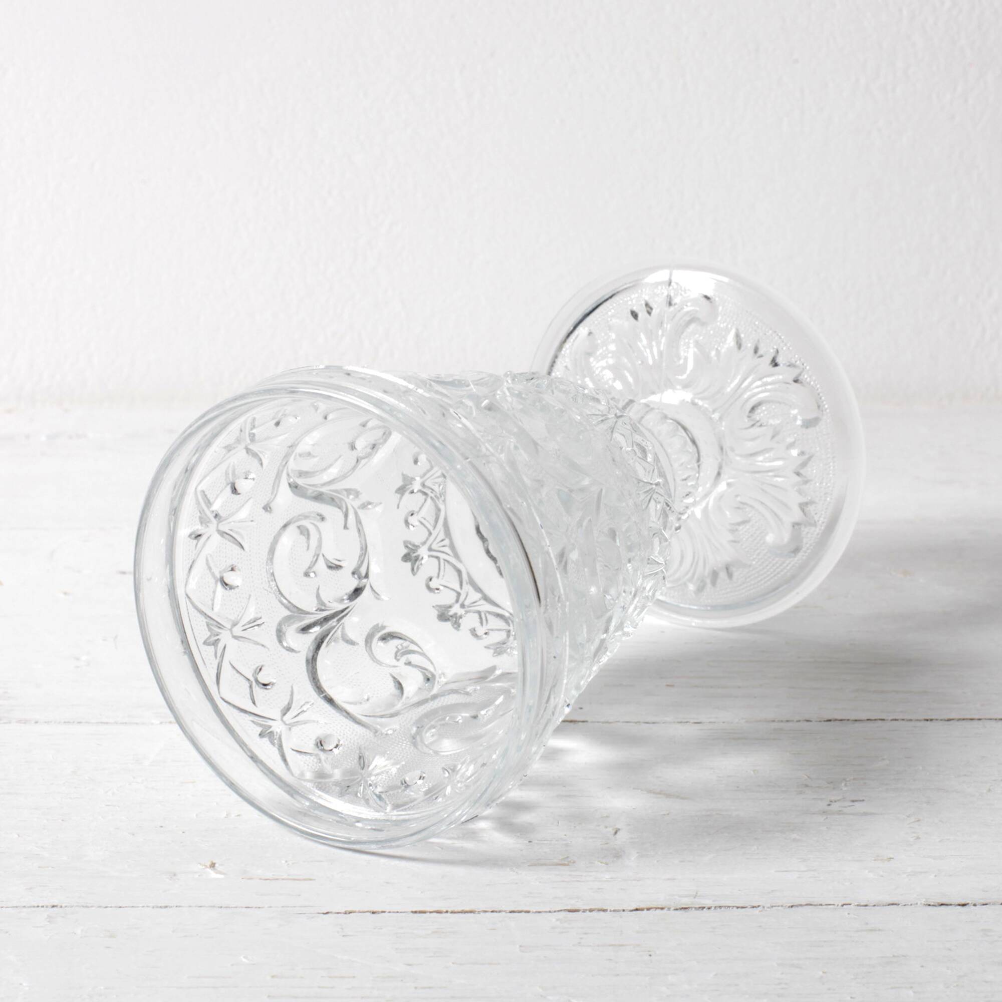Vintage Clear Stem Glass Arabesque / Wine Goblet Baccarat / France / 1840s