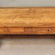 Opening oak coffee table with 2 drawers