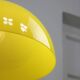 Vintage Italian Brass and Yellow Plexiglas Pendant Lamp