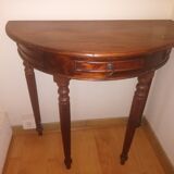 Half-moon wooden console