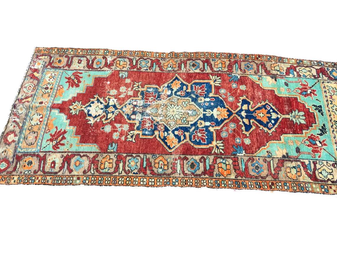 Small Handknotted Vintage Rug
