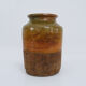 Grease pot in glazed yellow orange terracotta, year 50
