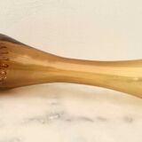 Vintage amber blown glass vase