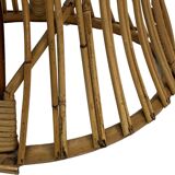 Ensemble de deux fauteuils en rotin du milieu du siècle par Bonacina 1950 Design