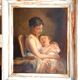 Portrait primitif d'une femme et d'un enfant