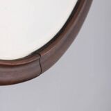 Vintage 1960s Italian-design walnut wall mirror
