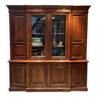 Armoire vitrine en bois massif
