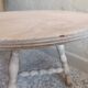 Table d'appoint ronde basse rénovée