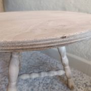 Renovated round low side table