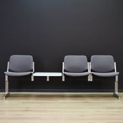 Grey aluminium bench, Danish design, 1960s, production: Denmark