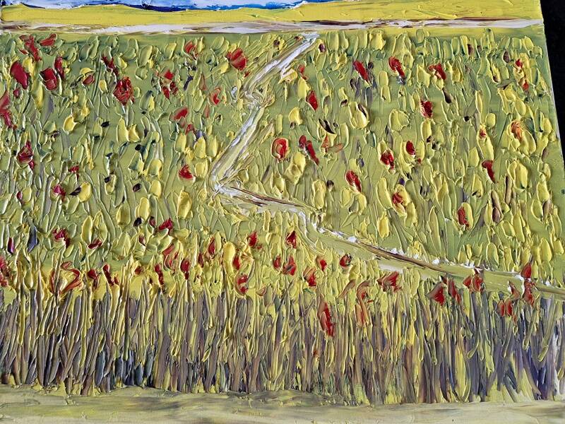 Thierry Deroyant (born in 1955) - Oil on canvas - "The countryside" - Signed