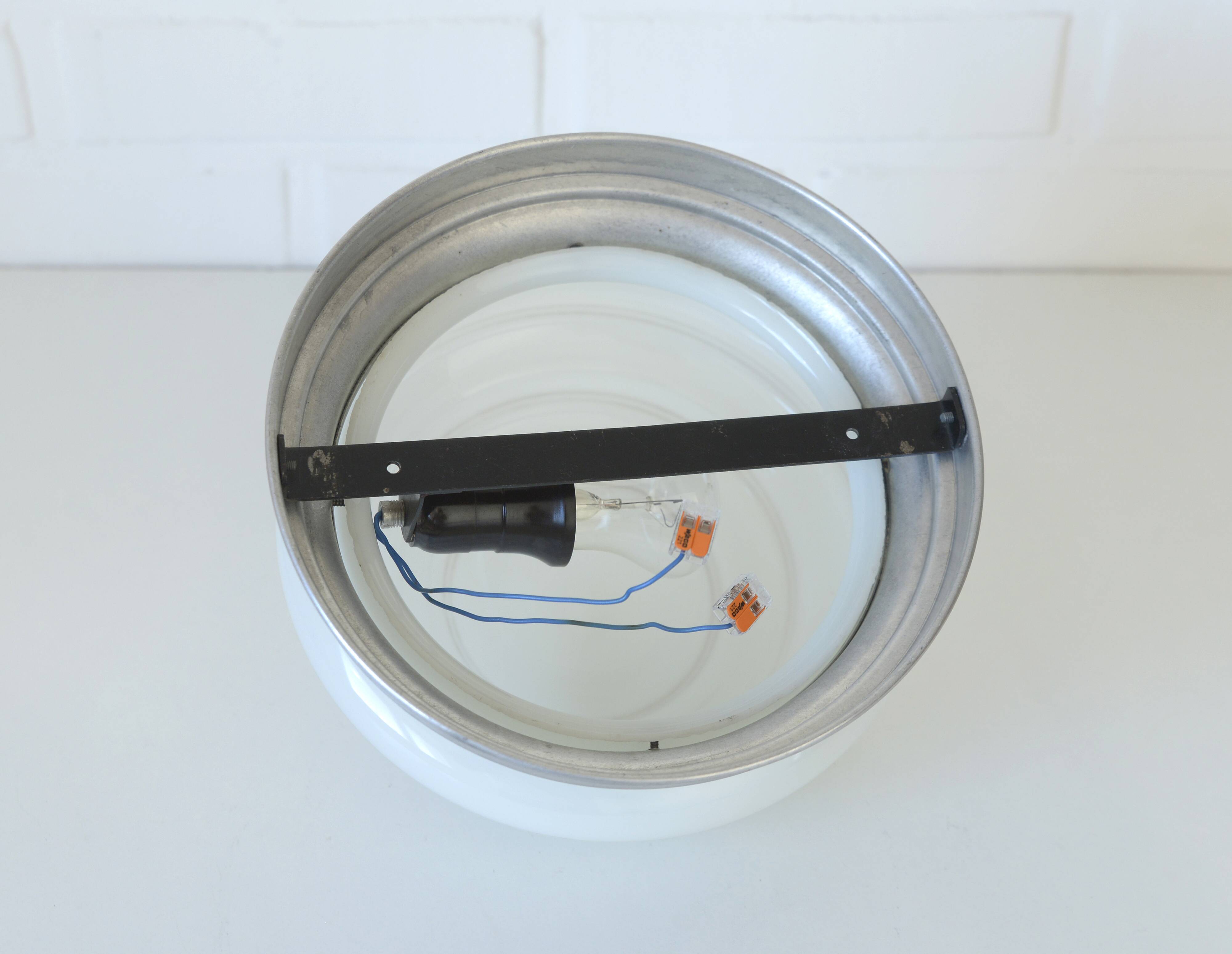 Art Deco Ceiling Lamp / Antique Flush Mount Light / Bauhaus Era Sconce 1930