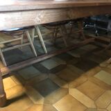 Old solid wood dining table