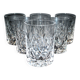 Set of 6 Lemberg Junon cut crystal whisky glasses near Chantilly