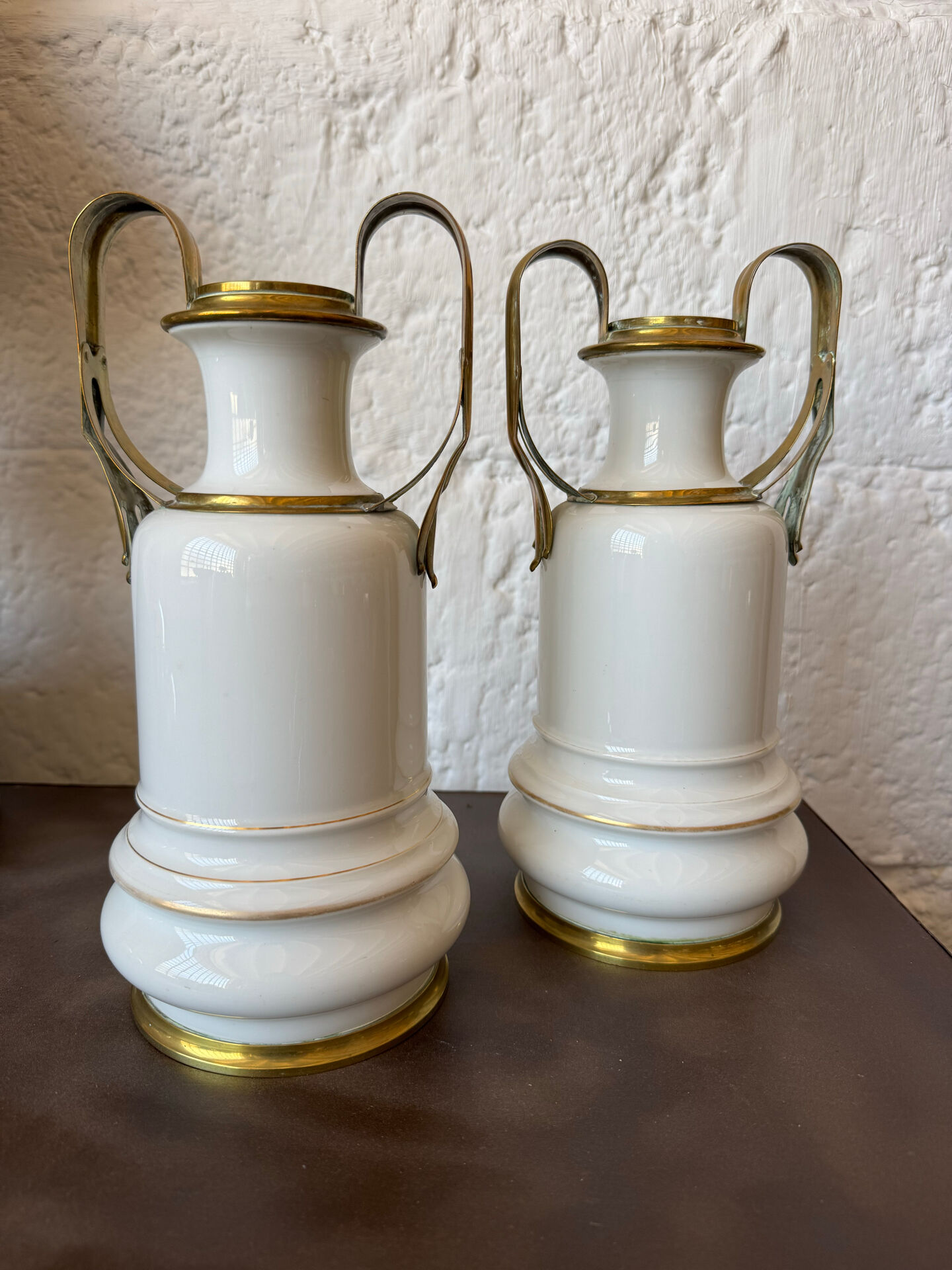 Old Paris porcelain vases from the 19th century