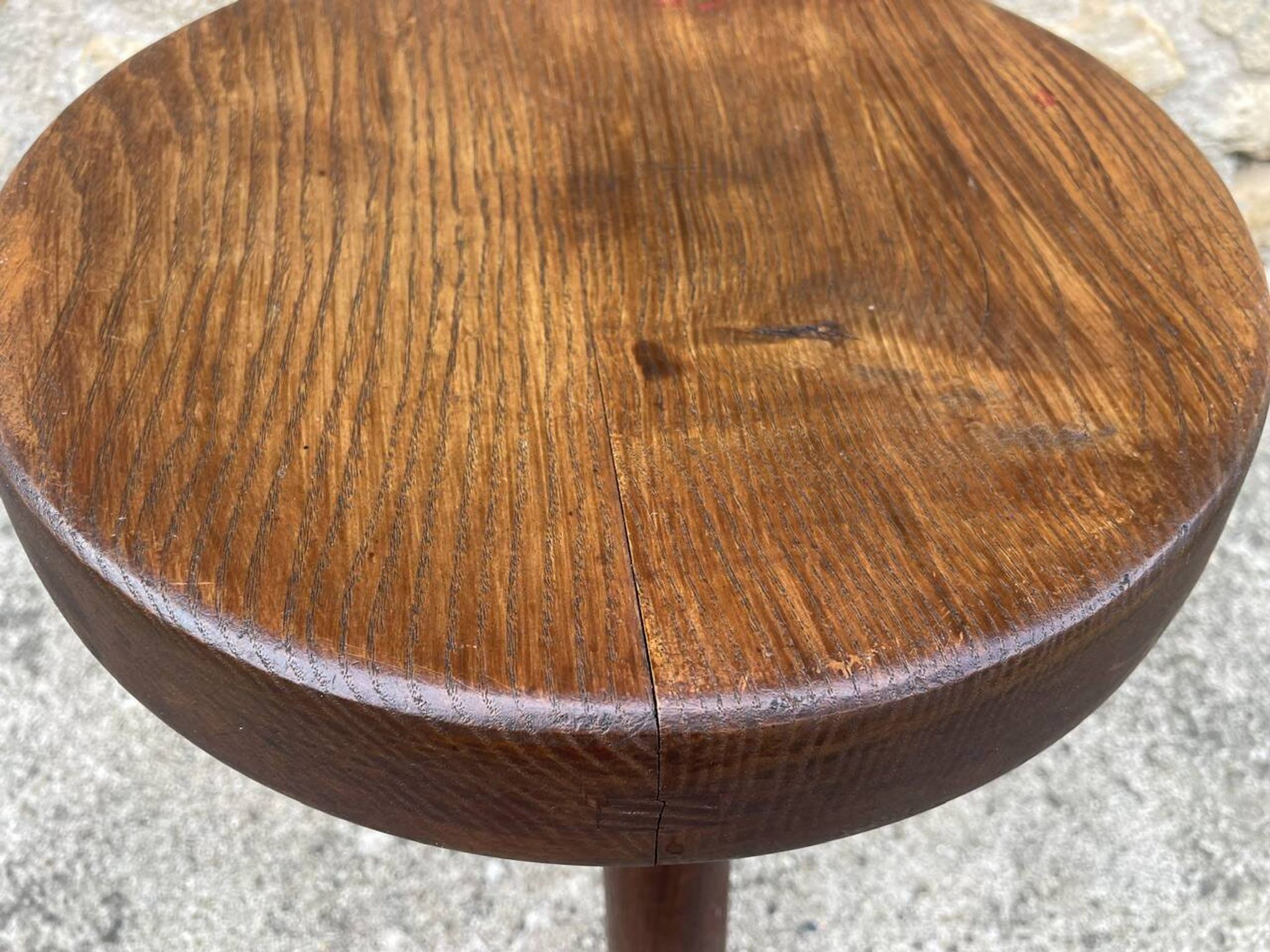 Vintage "Berger" stool, tall, in ash, Charlotte Perriand, 1950s