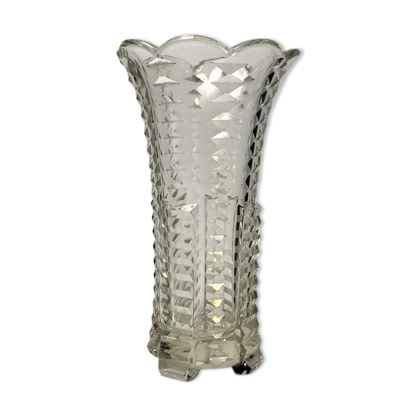 Ancient 19th-XXth cut crystal vase
