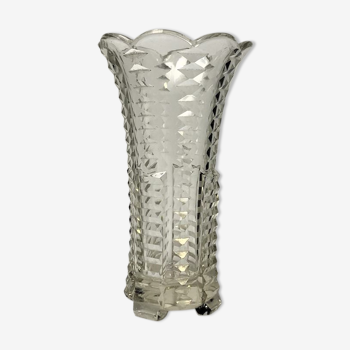 Vase en cristal taillé XIXe-XXe