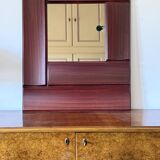 Luciano Frigerio, mod. Tartaro solid padouk mirror, Frigerio di Desio 1970s