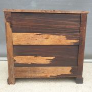 Petite commode Chêne Orme Acajou début XXème